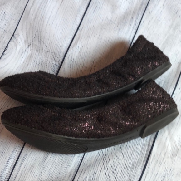 Lucky Brand Brown Textured Shimmery Emmie Flats size 7.5 EUC - Picture 7 of 8